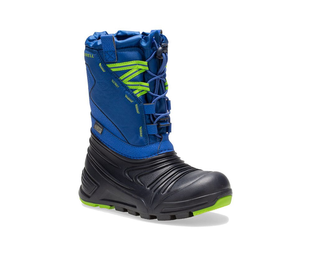 Merrell Boots Blue/Black - Snow Quest Lite 2.0 Waterproof - Kids 29LUXCFGQ